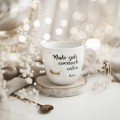 Kubek 300 ml - Mięsko zjedz, ziemniaczki zostaw - Babcia Biały kubek porcelanowy nadzwyczajnie.mom ze złotym zdobieniem i napisem Mięsko zjedz, ziemniaczki zostaw - Babcia — 300 ml