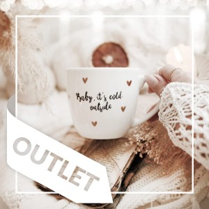 Kubek 300 ml - ZŁOTE SERCA - Baby it's cold outside OUTLET