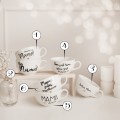 Box prezentowy na Dzień Matki Produkt porcelanowy ze złotym zdobieniem Box prezentowy na Dzień Matki nadzwyczajnie.mom — widok z boku na białym tle