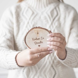 Podkładka drewniana pod kubek - Kocham Cię Dziadku