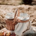Zestaw 2 białych filiżanek porcelanowych ze spodkami 250 ml - napis mąż żona ze złotym sercem dla pary na rocznicę ślubu Biały filiżanka porcelanowa nadzwyczajnie.mom ze złotym sercem i napisem filiżanek 250 ml ze spodkami - Mąż Żona — 250 ml