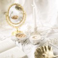 Zestaw 2 białych filiżanek porcelanowych 250 ml ze spodkami - złoty napis Mąż Żona dla pary na rocznicę ślubu Personalizowany filiżanka porcelanowa ze złotym zdobieniem jako idealny prezent — porcelana premium nadzwyczajnie.mom