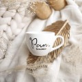 Kubek 500 ml - Pan z nazwiskiem Biały kubek porcelanowy nadzwyczajnie.mom ze złotym zdobieniem i napisem Pan z nazwiskiem — 500 ml