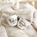 Zestaw 2 Białych Kubków Porcelanowych z Personalizacją 300 ml - Napis Kochana Babcia i Kochany Dziadek z Imionami oraz Złote Serca dla Dziadków na Każdą Okazję Zestaw porcelanowy ze złotym zdobieniem 2 Białych Kubków Porcelanowych z Personalizacją 300 ml - Napis Kochana Babcia i