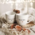 Biały kubek porcelanowy 300 ml - napis wspaniała babcia ze złotym sercem dla babci na dzień babci Personalizowany kubek porcelanowy ze złotym sercem jako idealny prezent — porcelana premium nadzwyczajnie.mom